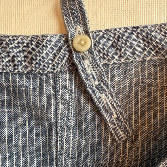 Everlane Women's Blue White Chambray Button-Front Camisole Top Size 14 - Picture 3 of 11